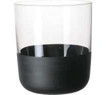 Villeroy & Boch Manufacture Rock Whisky Tumbler Set 4 gabali 250 ml glāžu komplekts viskijam Kristāla glāze ar matētu melnu pamatni