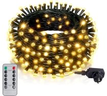 Hzitcigm 30 m Ziemassvētku dekoratīvās pasaku gaismas, 300 LED Warm White Fairy Lights Ziemassvētku eglītes gaismas ar 8 režīmiem Zaļā kabeļa IP44 ūdensizturīgs Ziemassvētku apgaismojums Power Fairy Lights iekštelpām ārā