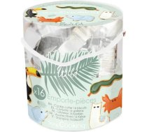ScrapCooking - 2028 16 dzīvnieku sīkfailu izgriezņu komplekts - 16 gabali - lama, lapsa, vāvere, zilonis, bruņurupucis, lācis, dinozaurs - nerūsējošā tērauda cepšanas veidnes