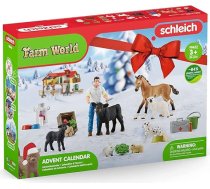 schleich 98643 Adventes kalendārs "Fermu pasaule 2022", bērniem no 3 gadu vecuma, fermu faniem, ar cilvēka figūriņu, dzīvniekiem un daudziem aksesuāriem