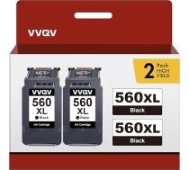 VVQV PG-560XL PG-560 XL rezerves kasetnes Canon PG 560 melnās krāsas printeru Canon PG 560 melnās krāsas Pixma TS5350 TS5351 TS5352 TS5353 TS7450 TS7451 (2 melnas)