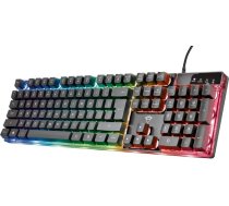 Trust Gaming GXT 835 Azor Gaming tastatūra Itāļu izkārtojums QWERTY USB Anti-Ghosting tastatūra ar LED aizmugurējo RGB apgaismojumu PC datoram, portatīvajam datoram, Mac - melna