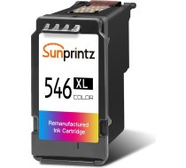 SUNPRINTZ CL-546XL krāsu tintes kasetnes, 546 XL krāsainas, paredzētas Canon printeru kasetnēm 546 CL-546XL, priekš Pixma MX495 TR4550 TS305 TS3450 TS3150 TS3350 MG2450 MG2500 MG2550 MG2550 MG3050 IP2 850 (1 krāsa)