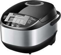 Midea rīsu plīts, daudzfunkcionāla plīts ar 11 programmām, 1,8 l rīsu plīts 10 personām, lēnā vārīšanas ierīce ar tvaicētāju, Premium iekšējais katls, karstuma uzturēšanas funkcija, taimeris, 6 fāžu tehnoloģija