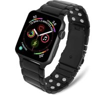 MagnetRX magnētiskā aproce Apple Watch - 316L nerūsējošā tērauda īpaši izturīga magnētiskā aproce, saderīga ar Apple Watch Series 6/5/4/3/SE (38 mm/40 mm/41 mm, melna)