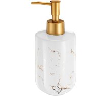 QUARKZMAN 1 x 10 oz ziepju dozators, roku un mazgāšanas līdzekļu dozators, losjona dozators ar sūkni virtuvei, dekoram, izlietnei, vannas istabai, marmora raksts, balts