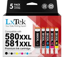 Lxtek Drukāšanas kārtridži 580 581 Multipack Saderīgs ar Canon TR8550 Printera kasetnes Pixma TR8550 TS6150 TS8150 TS8250 TS6250 TR7550 TS705 TS705a TS8151 TS6151 TS8152 TS9150 TTS9155good TS9550