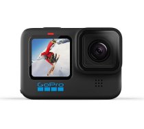 GoPro HERO10 Black ūdensizturīga rīcības kamera ar priekšējo LCD displeju un skārienjūtīgu aizmuguri, 5,3K60 Ultra HD video, 23 MP fotoattēli, 1080p tiešraide, tīmekļa kamera, stabilizācija