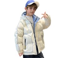 Guqmjde Ziemas jaka Zēni pūra jaka Bērnu jaka Klasiskās jakas Gadījuma ziemas jaka Cool Puffer jaka Zip Hooded jaka ar kapuci Termiskā pūra jaka Modes termiskā jaka Āra jaka