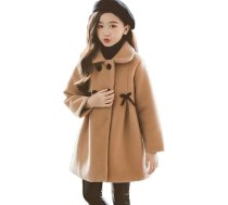 Maison Jardin Meiteņu jaka ar kapuci Trench Coat Ziemas vēja necaurlaidīgs Trench Coat biezs silts
