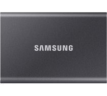 Samsung Portable SSD T7 2TB USB 3.2 Gen.2 1050 MB/s nolasīšanai 1000 MB/s ierakstīšanai ārējais SSD cietais disks Mac, PC, viedtālruņiem un spēļu konsolēm, pelēks, MU-PC2T0T/WW