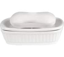 Keramikas ziepju trauks, dubultā ziepju turētājs, porcelāns, ziepju trauks Vintage, viegli tīrāms, sauss, ziepju kaste, piemērots virtuvei, vannas istabai, dušai, balts