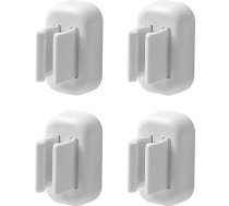 4 x zobu birstes turētājs, pie sienas, pašlīmējošs elektriskais zobu birstes turētājs vannas istabai, ūdensizturīgs daudzfunkcionāls turētājs kopmītnei, skapim (balts)
