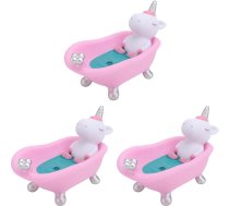 Cabilock 3 ziepju turētāja ziepju trauku iepakojums Cute Unicorn ziepju kaste ziepju paliktņi Dekoratīvie ziepju trauku ziepju pilienu paplātes Vasaras ziepju turētājs Vannas istabas vinila bērnu izlietnes glabāšanas nodalījums
