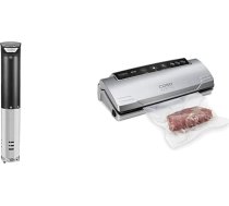 CASO 1328 SV 1200 Smart - Sous Vide katls, ātra sildīšana, pateicoties jaudīgajam 1200 vatu un vakuumiepakotājam VC10 - vakuumiepakotājs, kas ļauj pārtiku saglabāt svaigu vakuumā līdz pat 8x ilgāk.