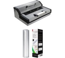Caso 1405 FastVac 4000 komerciālais vakuumiepakotājs ar Caso 1224 XXL profesionālo folijas rulli 40 x 1000 cm