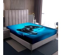 Zēnu spēļu gultasveļa, bērnu spēļu pults gultasveļas komplekti, 90 x 200 cm, modernas VR spēlētāju gultasveļas komplekti pusaudžiem, meitenēm, spēlētājiem, spēlētājiem, džoistikam, mājām, guļamistabas iekārtojumam, zils