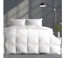 APSMILE Pūnu sega 135 x 200 cm - Vissezonas sega 135 x 200 cm, sega ar 75 % pūkām un 25 % spalvu, 3. siltuma klase (balta, 100 % kokvilna)