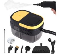 Rokas tvaika tīrītājs, 1600 ml pārnēsājamais tvaika tīrītājs ar 7 piederumiem, Smart Touch, regulējams 3 līmeņos, daudzfunkcionāls tvaika tīrītājs, tīrīšana paklājiem, aizkariem, dīvānam, virtuvei