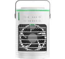 Mini gaisa dzesētājs ar 3 ventilatora līmeņiem, 65 dB, atkārtoti uzpildāmu ūdens tvertni, daudzkrāsainu LED apgaismojumu un 3 taimera iestatījumiem