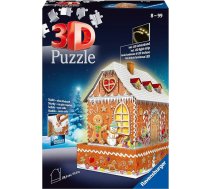 Ravensburger 3D Puzzle 11237 Piparkūku namiņš naktī 257 detaļas.