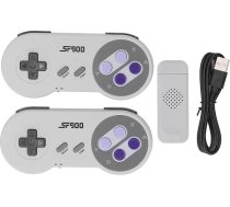 Gugxiom Bezvadu spēļu konsole, atmiņas kartes slots, Plug and Play Ergonomisks retro video spēļu stick ar diviem kontrolieriem SFC TV