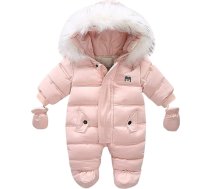 Jaundzimušo zīdaiņu meiteņu zīdaiņu zīdaiņu ziemas vispārējo Snowsuit bērnu Romper jaundzimušo slēpošanas uzvalks sieviešu viengabala bērnu jaka bērnu priekšmets meitenēm