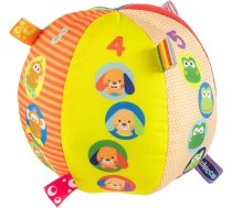 Chicco Muzikālā bumba, mīksta sensorā bērnu bumba ar skaņām, melodijām un dzīvnieku skaņām, lai mācītos skaitļus, veicina rāpošanu un motoriku - bērnu rotaļlieta no 3 mēnešiem - 3 gadiem