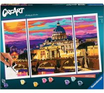 Ravensburger - CreArt triptihs, Roma, krāsošana pēc skaitļiem, ietilpst 3 iepriekš apdrukātas tāfeles, otas, krāsas un piederumi, radoša spēle un relaksācija pieaugušajiem vecumā no 14 gadiem
