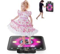 Fdlscpem Dance Mat rotaļlieta bērniem, Bluetooth deju paklājs ar boksa funkciju meitenēm zēniem 3 4 5 6 7 8 9 10 gadu vecumam, 6 spēļu režīmi LED mūzikas deju paklājs Ziemassvētku dzimšanas dienas bērnu rotaļlieta