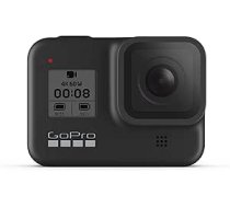 GoPro HERO8, melns, ūdensizturīgs 4K digitālā kamera ar īpaši gludu stabilizāciju, skārienekrānu un balss vadību, tiešraides HD straumēšanu