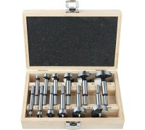 Vearter 12Pcs/Set Forstner drill Bits 10-50mm High Carbon Steel Kokapstrādes instrumenti Round Shank Hole Saw Cutter Hinge Drill Bits for Solid Wood MDF Chipboard