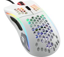 Glorious Gaming Model D Wired Gaming Mouse - īpaši viegla, 68 g sveroša medus kārtas konstrukcija, RGB apgaismojums, ergonomiska, Pixart 3360 sensors, Omron slēdži, PTFE kājas, 6 pogas - matēti balta