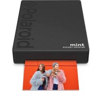 Polaroid Mint: Taschendrucker mit Zink-Papier. Bluetooth für Android- und iOS-Geräte. Druckt in selbstklebendem Zink-Papier 2x3"- Schwarz