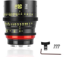 Meike 50mm T2.1 pilna kadra platleņķa objektīvs ar manuālu fokusēšanu Canon EF montāžai un kinokamerām ZCAM E2-F6, E2-F8, Canon EOS C500 Mark II un S35 EOS C100 Mark II, EOS C200, Zcam E2-S6 6K