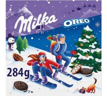 Milka & OREO Adventes kalendārs 1 x 284 g I Adventes kalendārs ar šokolādi un OREO cepumiem I Ziemassvētku kalendārs I Šokolādes Adventes kalendārs I ar Milka šokolādes konfektēm Alpine Milk un OREO