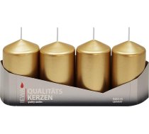 Komplekts no 4 stabu svecēm Zelta lakots Izmērs Aptuveni 50 x 80 mm Adventes sveces Ziemassvētku sveces Staba sveces