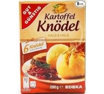 Gut & Günstig Kartupeļu pelmeņi Half & Half 200 g Smalki pelmeņi no kartupeļiem Gatavs ēdiens Ideāli piemēroti kā piedeva cepšanai, gaļas ēdieniem, svētku pelmeņi, 6 pelmeņi kulinārijas maisiņā