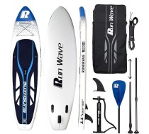 Runwave Piepūšamā piepūšamā airu dēļa neslīdošais klājs ar Premium SUP piederumiem Wide Stand Lower Fins for Surf Control Teenagers Adults Beginners