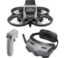 DJI Avata Explorer Combo - drons ar kameru, bezpilota kvadrakopters ar stabilizētu 4K video, 155° skata laukumu, avārijas bremzēšanu un lidojumu uz planētas, komplektā ietilpst RC Motion 2 un DJI Goggles Integra