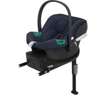 CYBEX Silver Aton B2 i-Size bērnu autokrēsliņš ar bāzi One, ietver ISOFIX bāzi un jaundzimušā ieliktni, saderīgs ar SensorSafe, no dzimšanas līdz aptuveni 24 mēnešiem, maks. 13 kg, līča zils