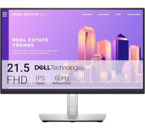 Dell P2222H 21,5 collu Full HD (1920 x 1080) monitors, 60 Hz, IPS, 5 ms, 99% sRGB, DisplayPort, HDMI, VGA, 5x USB, melns