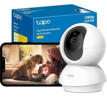 TP-Link Tapo Pan/Tilt viedā drošības kamera, iekštelpu videonovērošana, 360° rotācijas skats, darbojas ar Alexa un Google Home, nav nepieciešams centrmezgls, 1080p, divvirzienu audio, nakts redzamība, SD krātuve, ierīces koplietošana (C200)