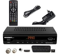 Leyf Echosat 2990 TNT HD dekodētājs - Augstas kvalitātes dekodētājs - uztvērējs - DVB-T/T2 - Digitālais HD dekodētājs - Full HD 1080p - DVB-T/T2 - TNT HD priekš TV (HDTV, HDMI, SCART, USB 2.0) + HDMI kabelis