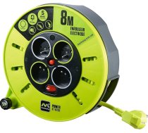 Masterplug Pro-XT Kassette S Kabeltrommel Kabelbox 8m mit 4 Steckdosen für Frankreich, Schalter und Thermoschutz