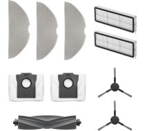 Dreame piederumu komplekts robotam S10 Plus Komplektā ietilpst 3x mopes lupatiņas, 2x filtri, 2x sānu birstes, 2x putekļu savākšanas maisi, 1x galvenā birste, oriģinālie Dreame piederumi