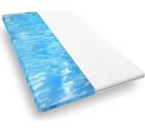 Mister Sandman gēla virskārta 100 x 200 no gēla putām ērtai gulēšanai, mīksta un elpojoša matrača virskārta, Oeko-Tex testēta, augstums aptuveni 5 cm, dubultā auduma pārvalks, augstākās kvalitātes