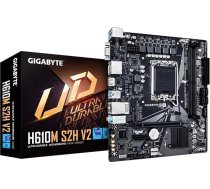 Gigabyte H610M S2H V2 pamatplate - atbalsta Intel Core 14th CPU, 4+1+1+1 hibrīdās fāzes digitālais VRM, līdz 5600 MHz DDR5, 1xPCIe 3.0 M.2, GbE LAN, USB 3.2 Gen 1