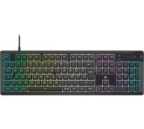 Corsair K55 Core RGB vadu membrānas spēļu tastatūra - klusa un reaģējoša slēdži - izturība pret noplūdi - desmit RGB zonas - saderīga ar iCUE - QWERTY IT - PC, Mac - Black