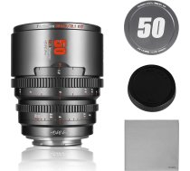 7artisans 50 mm T2.1 kino objektД«vs S35 kadrs, saderД«gs ar Fuji X-Mount, priekЕЎ FUJIFILM X-S20/X-T5/X-H2/X-T4/X-H2S/X-T3/X-S10 (Titanium Grey)